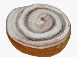 Bun with poppy seeds 3d scan Modèle 3D
