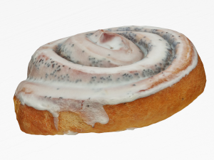 Bun with poppy seeds 3d scan Modèle 3D