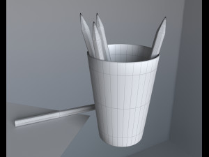 pencils and childrens drawing Modelo 3D