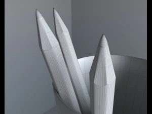 pencils and childrens drawing 3D Model