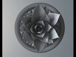 succulent potted plant 3D Model