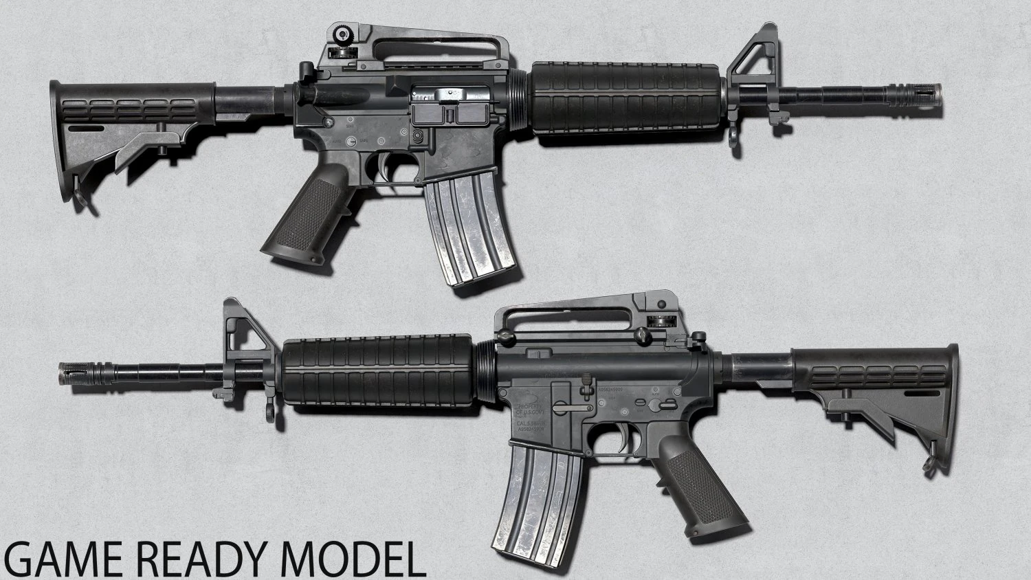 M4A1 3D Model .c4d .max .obj .3ds .fbx .stl .blend 