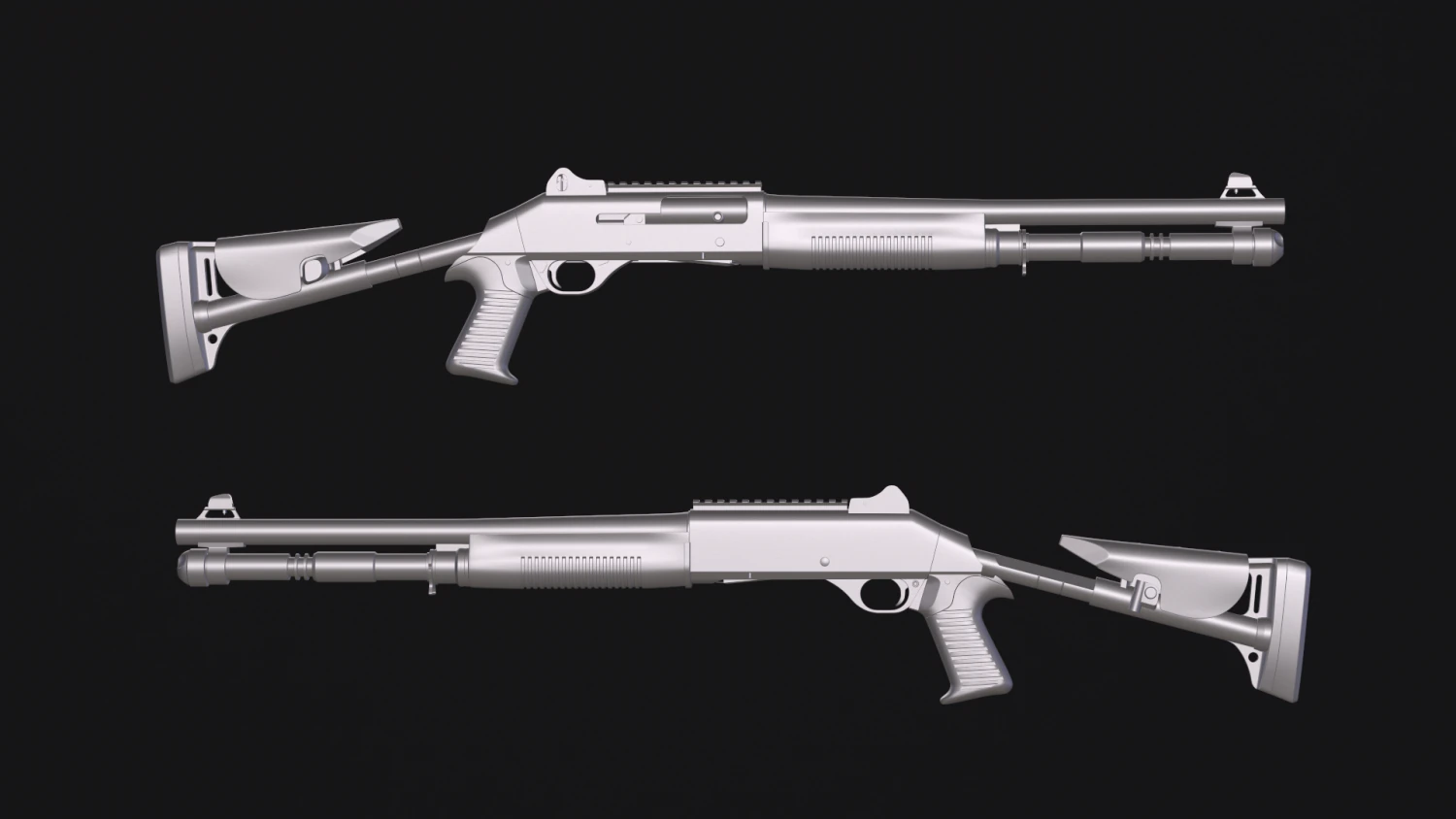 M1014 Beneli 3D Model .c4d .max .obj .3ds .fbx .stl .blend 