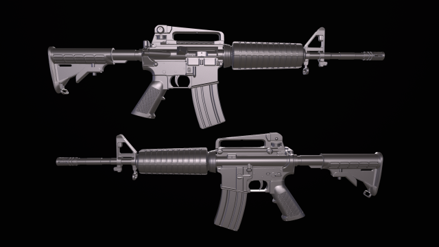 M4a1 HP 3D 모델 .c4d .max .obj .3ds .fbx .stl .blend 