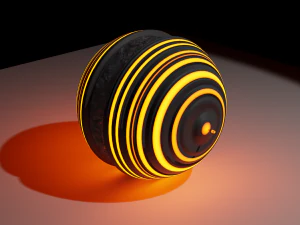 용암 공 3D 모델