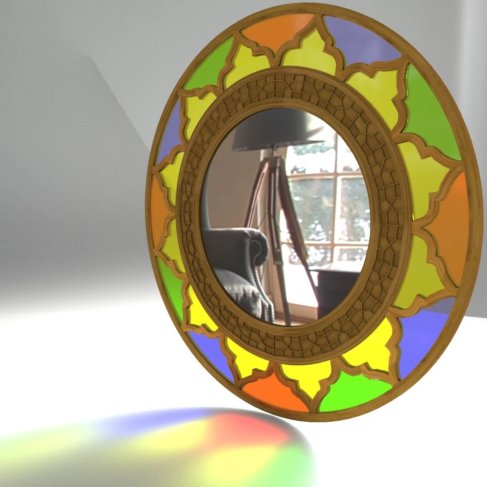 colorful mirror 3D Model .c4d .max .obj .3ds .fbx .stl .blend