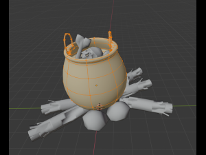 witch cauldron 3Dモデル