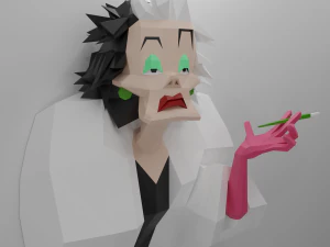 종이 공예 크루엘라 드 빌 3D 모델