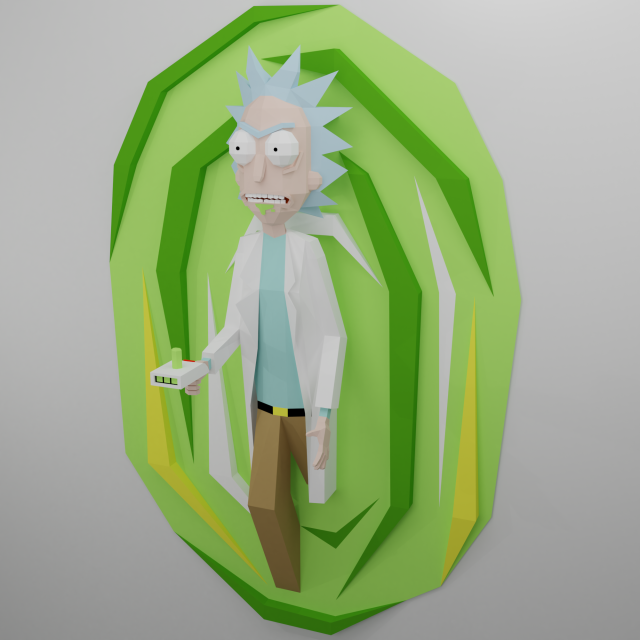 Papercraft rick Modello 3D .c4d .max .obj .3ds .fbx .stl .blend 