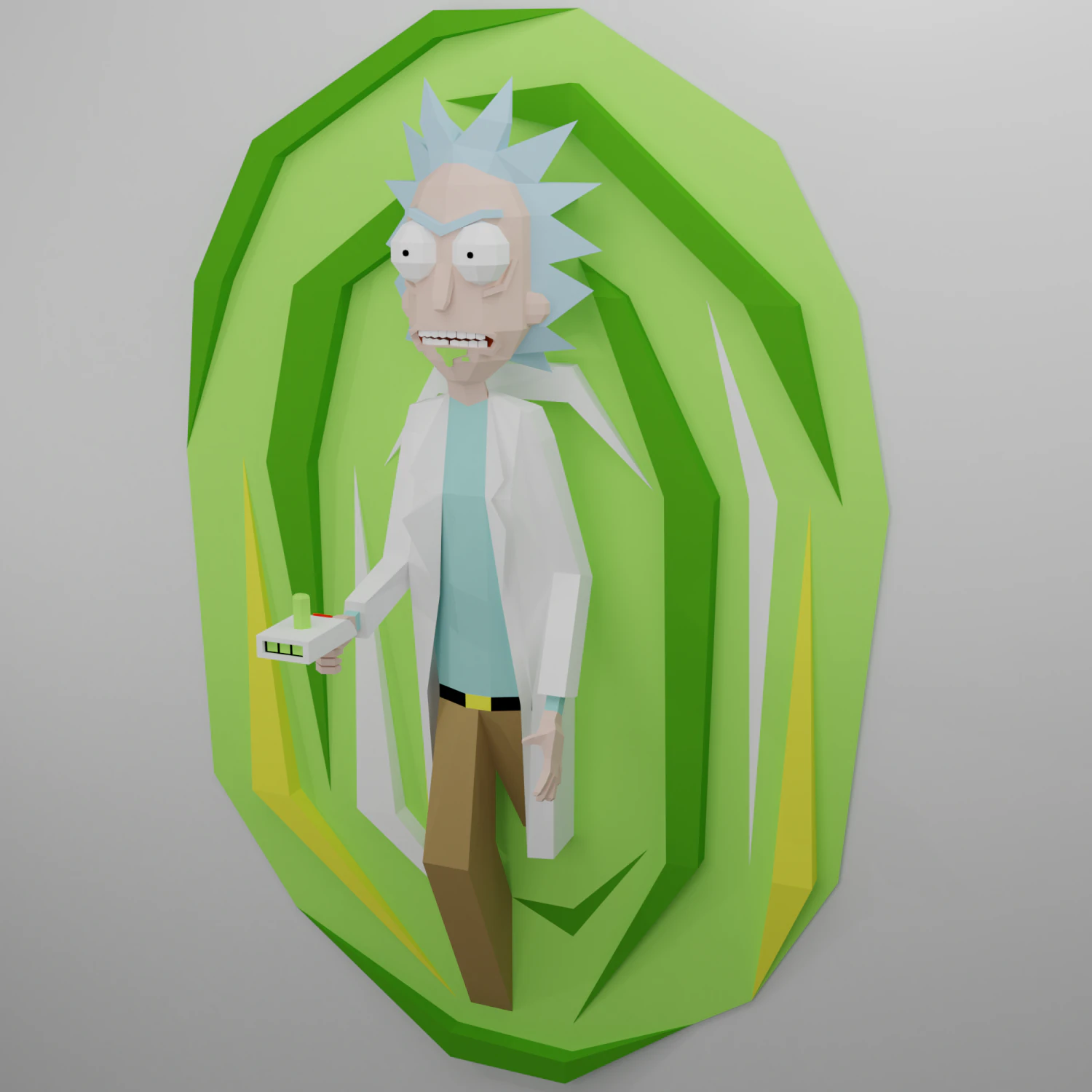 Papercraft rick 3D Model .c4d .max .obj .3ds .fbx .stl .blend 