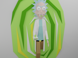 Papercraft rick Modello 3D