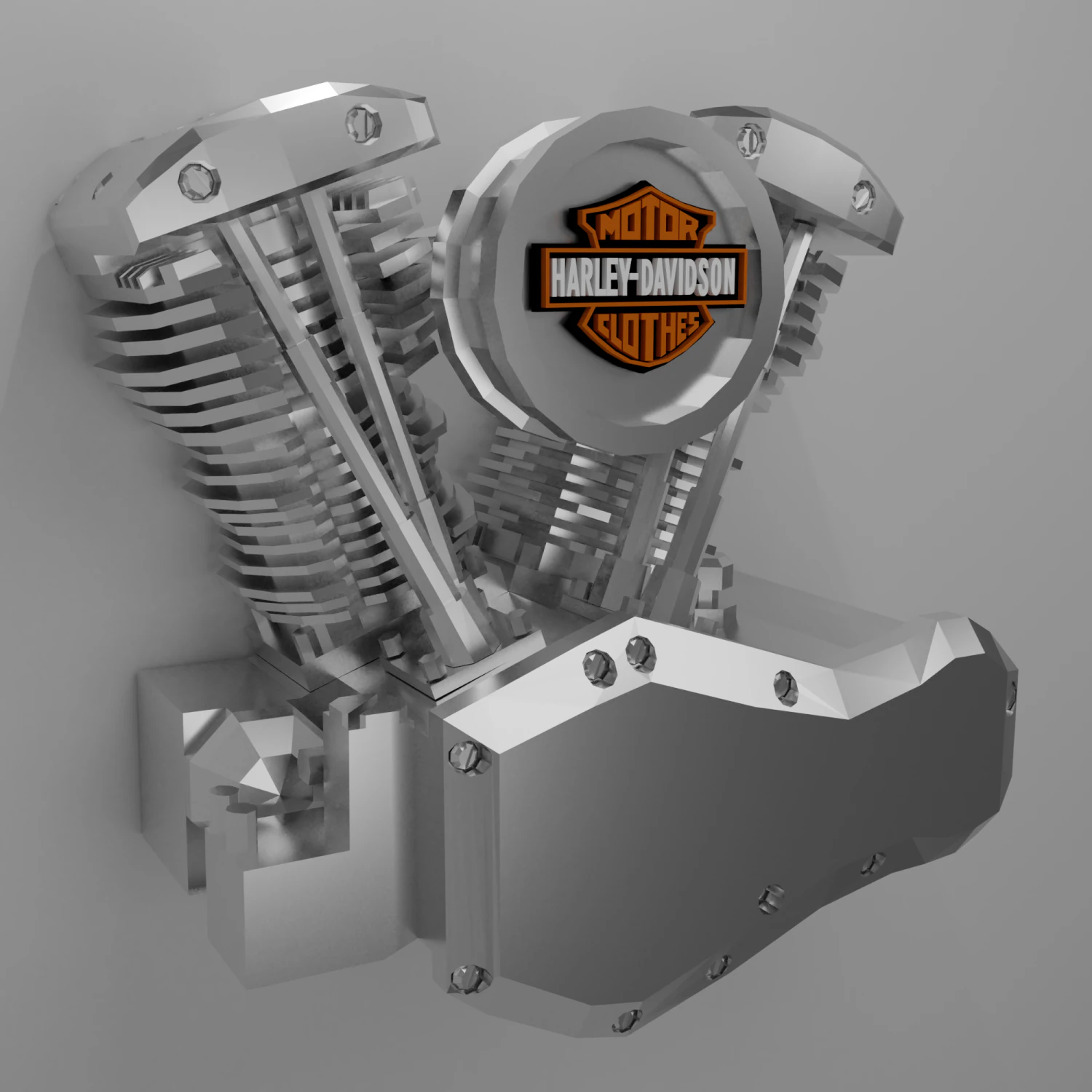 papercraft motor harley davidson 3D Model .c4d .max .obj .3ds .fbx .stl .blend