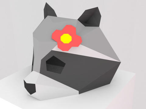 Mascara de mapache 3D-printmodel