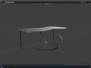 computer table 3D Model