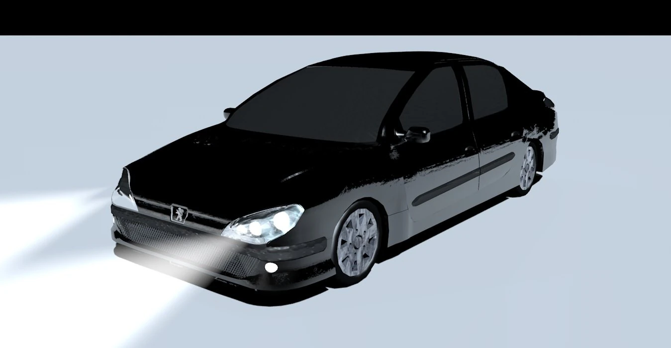 peugeot 206 sedan 3D Model .c4d .max .obj .3ds .fbx .stl .blend
