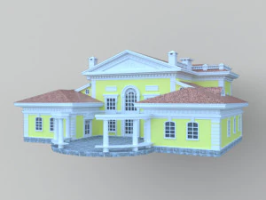 brick house in the italian style 3D Model