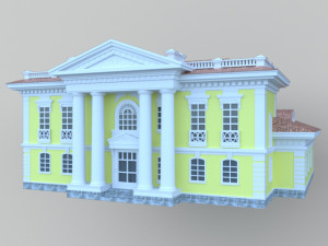 brick house in the italian style 3D Model