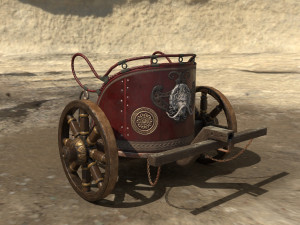 low-poly roman chariot 3D Modell