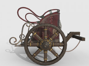 low-poly roman chariot 3D Modell