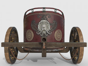 low-poly roman chariot 3D Modell