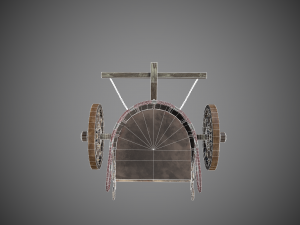 low-poly roman chariot 3D Modell