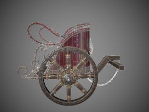 low-poly roman chariot 3D Modell