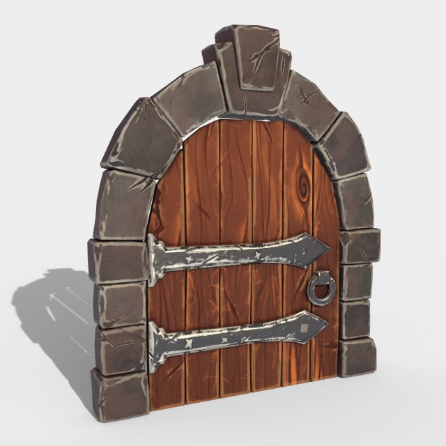 stylized door 3D Model .c4d .max .obj .3ds .fbx .stl .blend 