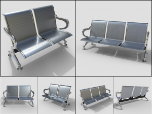 s of waiting room seats 3D Model