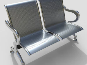 प्रतीक्षालय की सीटों की संख्या 3D मॉडल