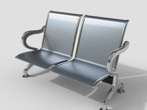 प्रतीक्षालय की सीटों की संख्या 3D मॉडल