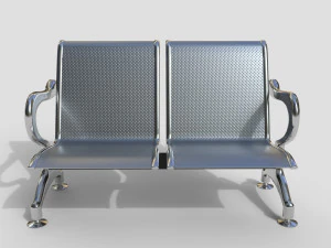 प्रतीक्षालय की सीटों की संख्या 3D मॉडल