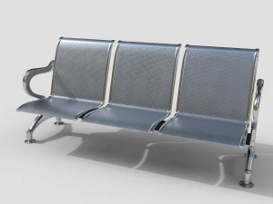 प्रतीक्षालय की सीटों की संख्या 3D मॉडल