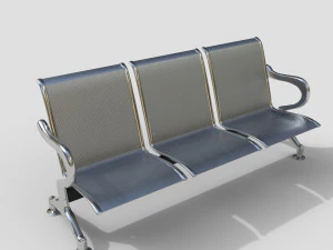 प्रतीक्षालय की सीटों की संख्या 3D मॉडल