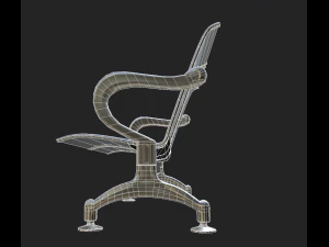 प्रतीक्षालय की सीटों की संख्या 3D मॉडल