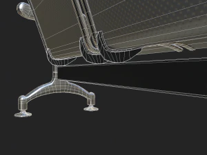 प्रतीक्षालय की सीटों की संख्या 3D मॉडल
