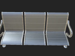 प्रतीक्षालय की सीटों की संख्या 3D मॉडल