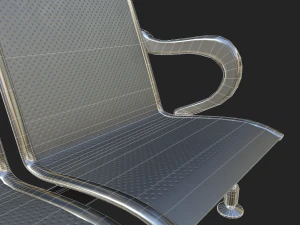 प्रतीक्षालय की सीटों की संख्या 3D मॉडल