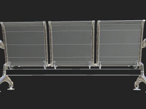 प्रतीक्षालय की सीटों की संख्या 3D मॉडल