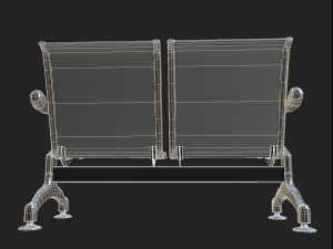 s of waiting room seats 3Dモデル