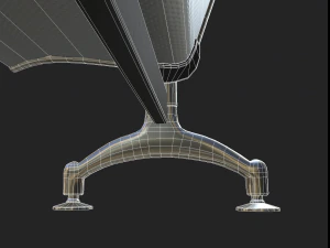 प्रतीक्षालय की सीटों की संख्या 3D मॉडल