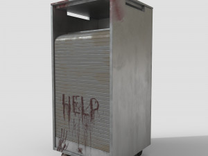 of bloody roll-up door cabinet 3D Model