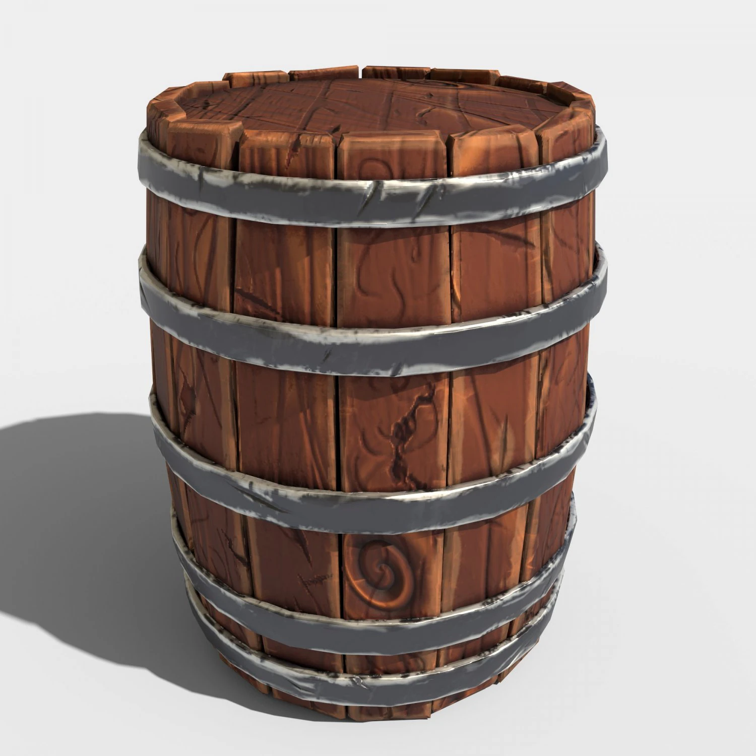 barril estilizado Modelo 3D .c4d .max .obj .3ds .fbx .stl .blend 