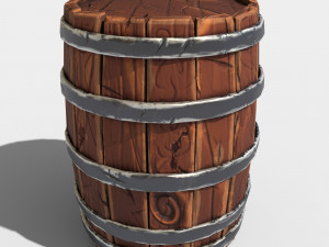 stylized barrel 3D Model