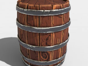 barril estilizado Modelo 3D