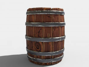 barril estilizado Modelo 3D