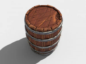 barril estilizado Modelo 3D