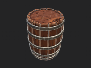 stylized barrel 3D 모델