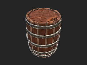 barril estilizado Modelo 3D