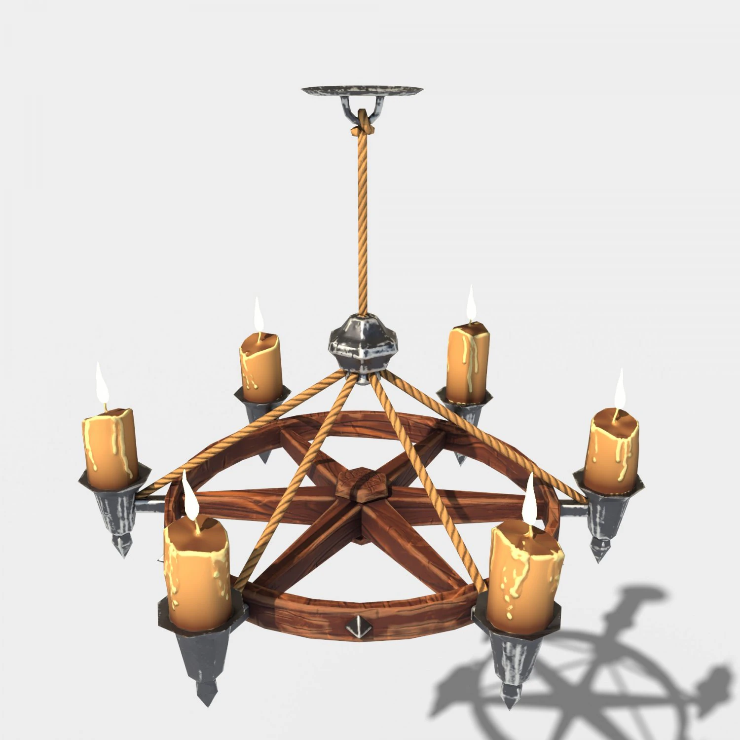 stylized chandelier 3D Model .c4d .max .obj .3ds .fbx .stl .blend