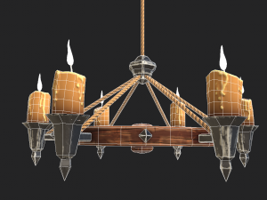 stylized chandelier 3Dモデル